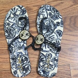 Cole Haan Black and White Patterned Sandals